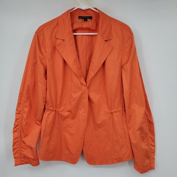 Lafayette 148 Orange Long Sleeve Career Business Blazer Suit Jacket 12 - Picture 1 of 11